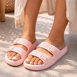 Unbranded Women's Fame Recovery Cloud Sandals with Adjustable Double Buckle in P